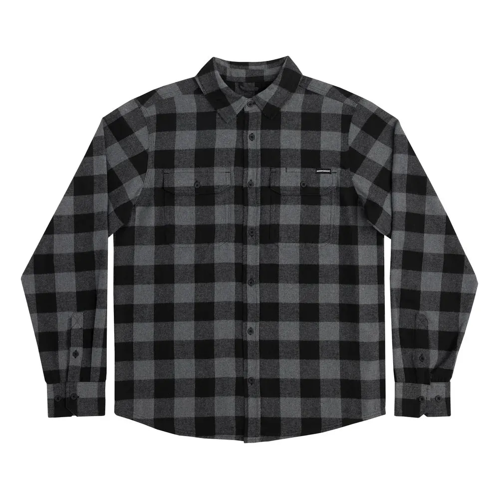 Independent Belmont L/S Flannel Button Down Top - Grey