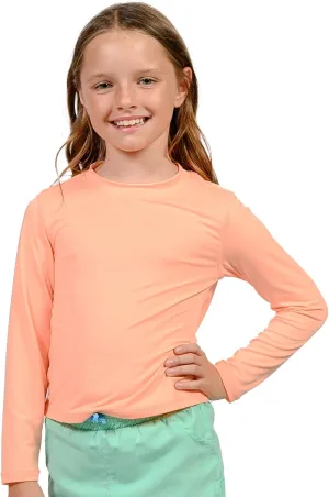 INGEAR Girls Long Sleeve Rash Guard Swim Shirt Outdoor Sports Shirt Lightweight Athletic Tee Protective Quick Dry