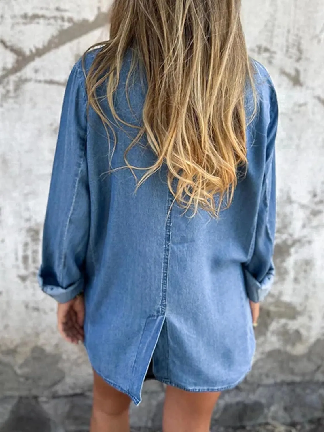 Jean Jacket for Women Lightweight Loose Fit Denim Blazer Shirt Jackets Summer Oversized Work Button Jacket