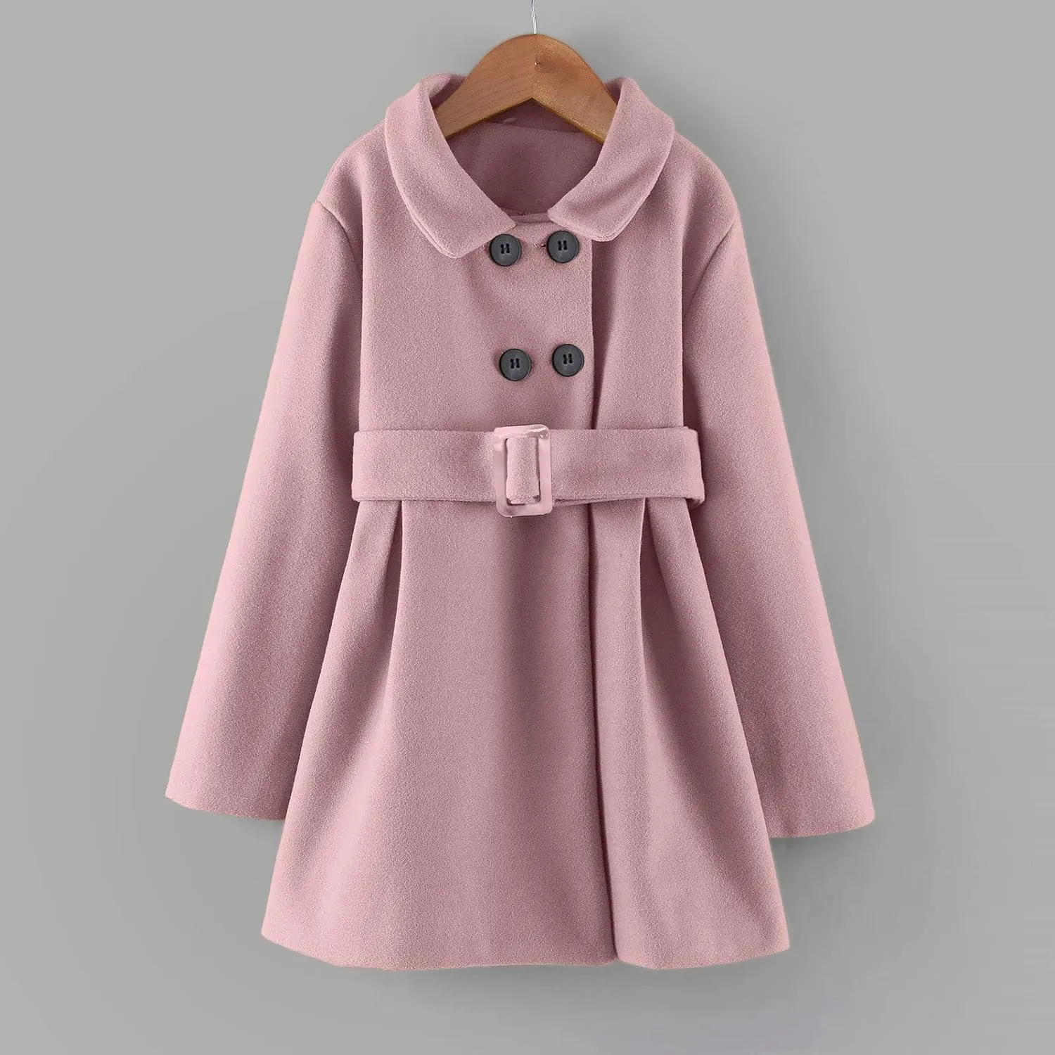 KAGAYD Toddler Girls Trench Coat Baby Girl Woolen Coat Girl Dress Coat Peacoat Winter Fall Outerwear
