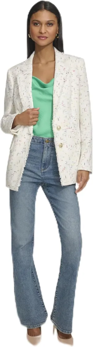 Karl Lagerfeld Paris Women's Tweed Fashion Blazer