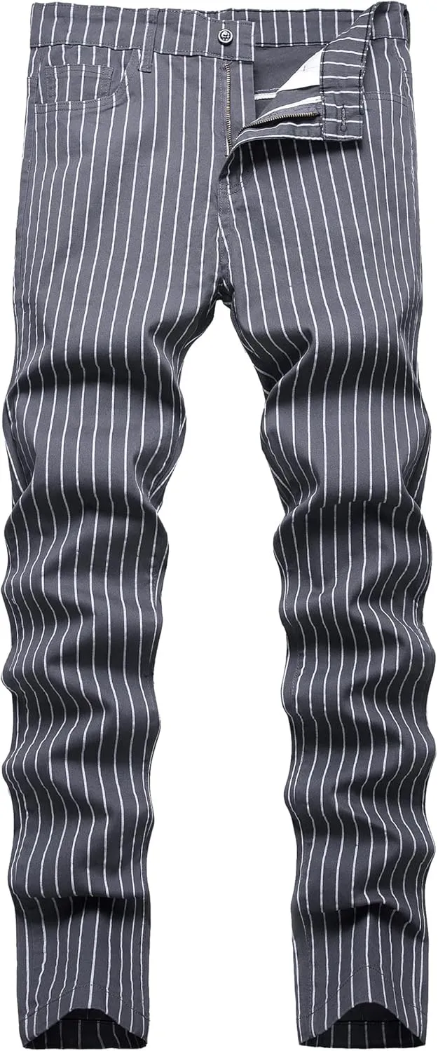 Keevoom Mens Stretch Skinny Flat-Front Fashion Style Comfy Solid Casual Slim Fit Business Dress Chinos Pants