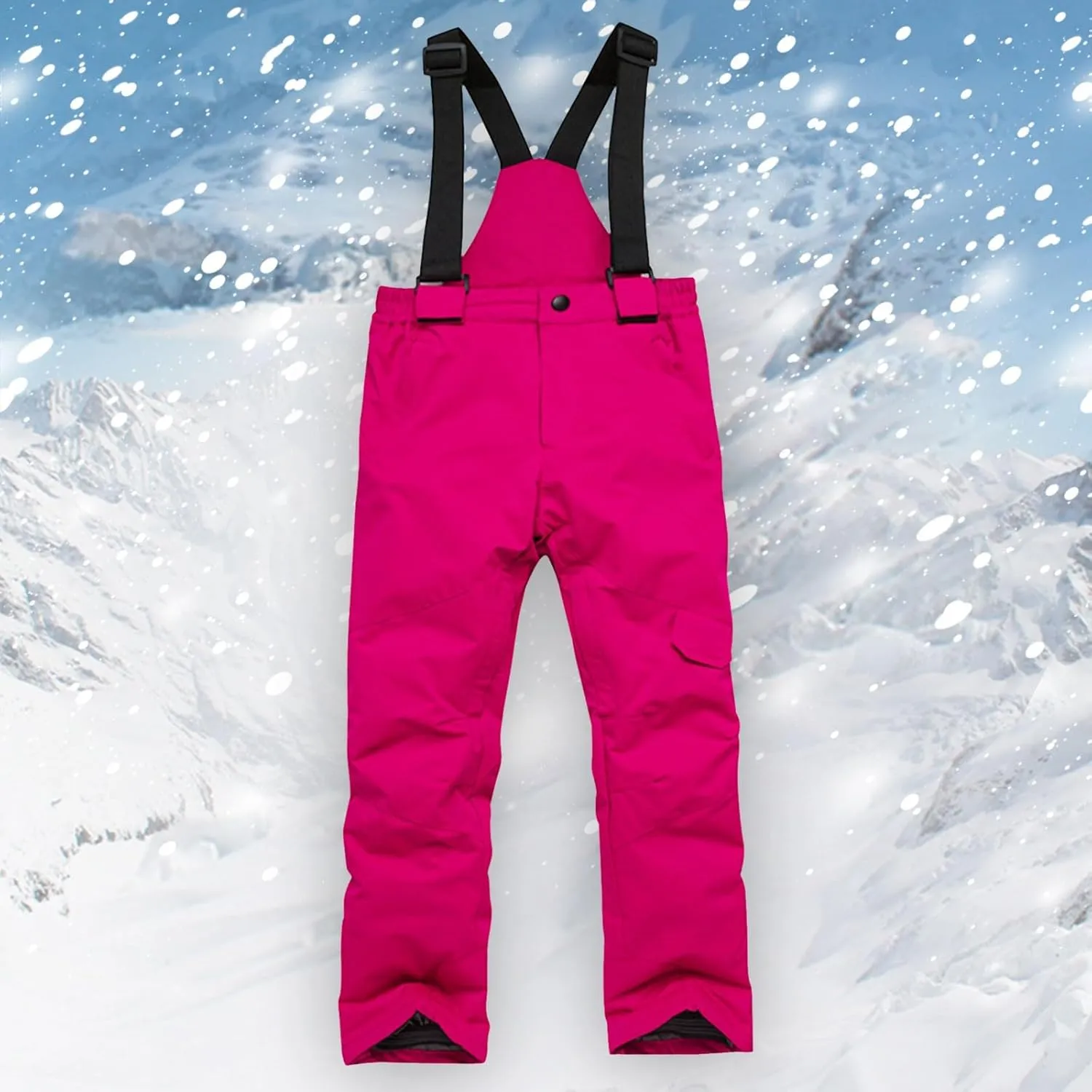 Kids Snow Bis Boys Girls Outdoor Wind proof Water proof Ski Bib Overalls Winter Warm Snow Pants Snowboard Gear