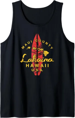 Lahaina Hawaii Maui Surfing Tank Top