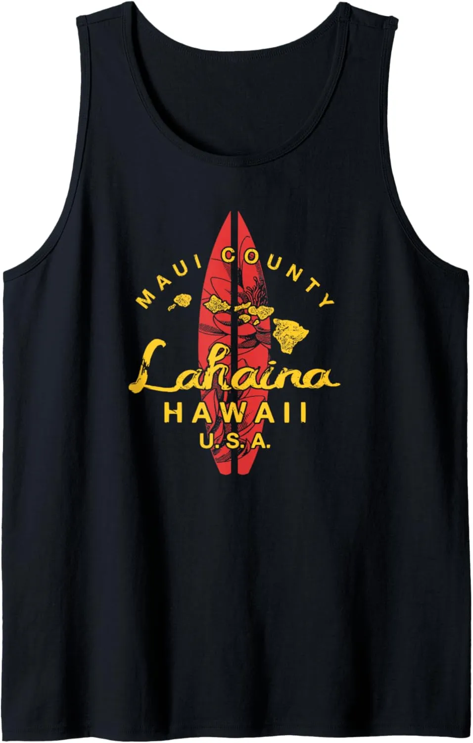 Lahaina Hawaii Maui Surfing Tank Top