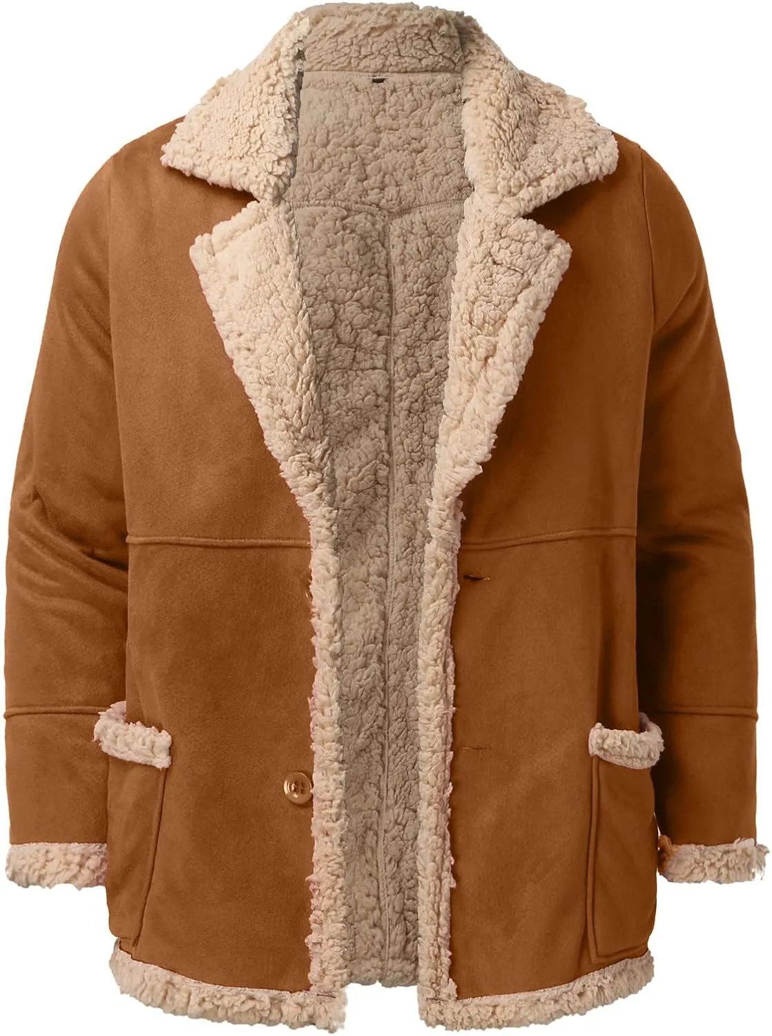 LCMTWX Coats for Men Cottonpadded Jacket Stand Collar Knitted Splice Sweater Coat Casual Men's Thicken Warm Winter Coat