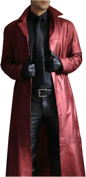LCMTWX Men's Thicken Warm Winter Coat Solid Color Jacket Leather Windbreaker Long Sleeve Coats Warm Long Winter Jackets