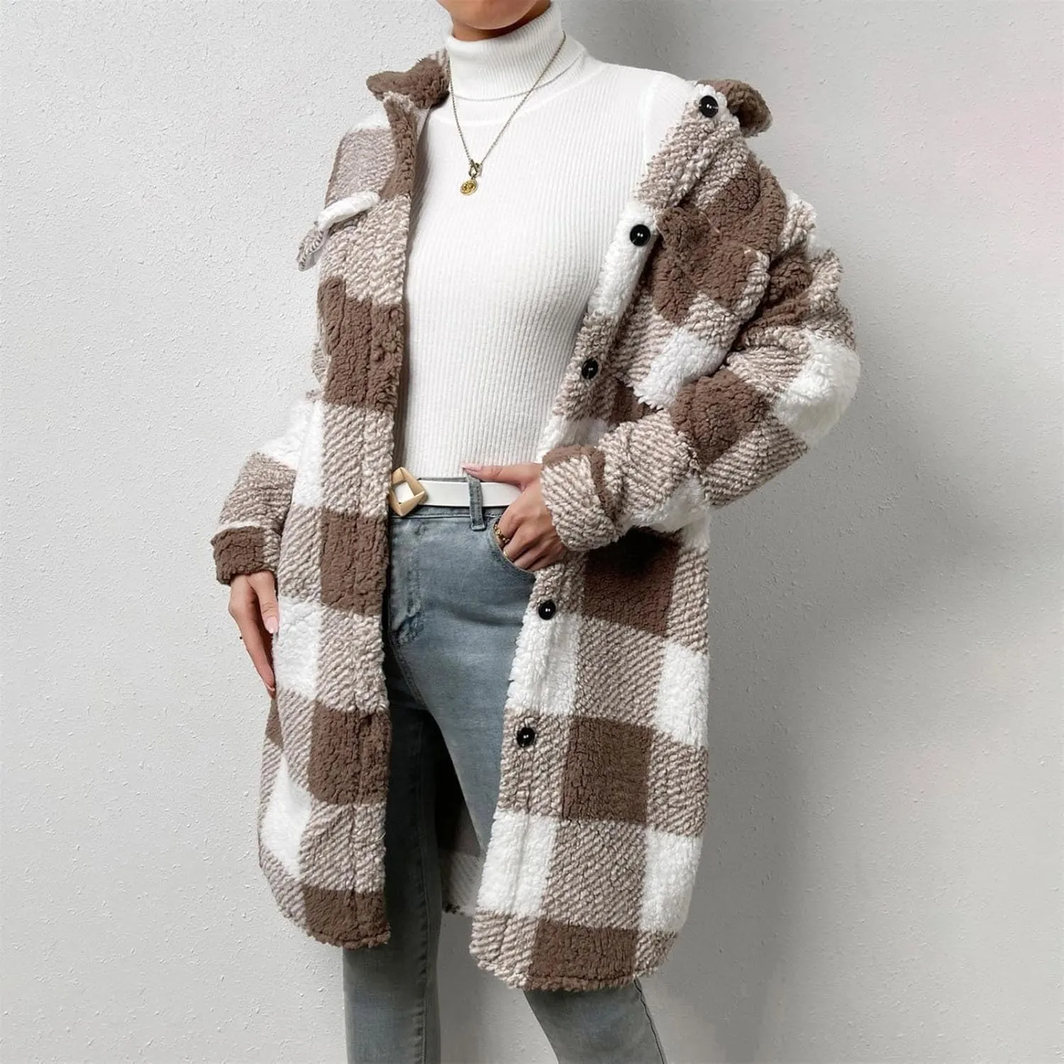 LCMTWX Trench Coat for Women 2023 Office Sleeveless Button Woolen Jacket Coat Trench Coat Women Trench Coats for Women