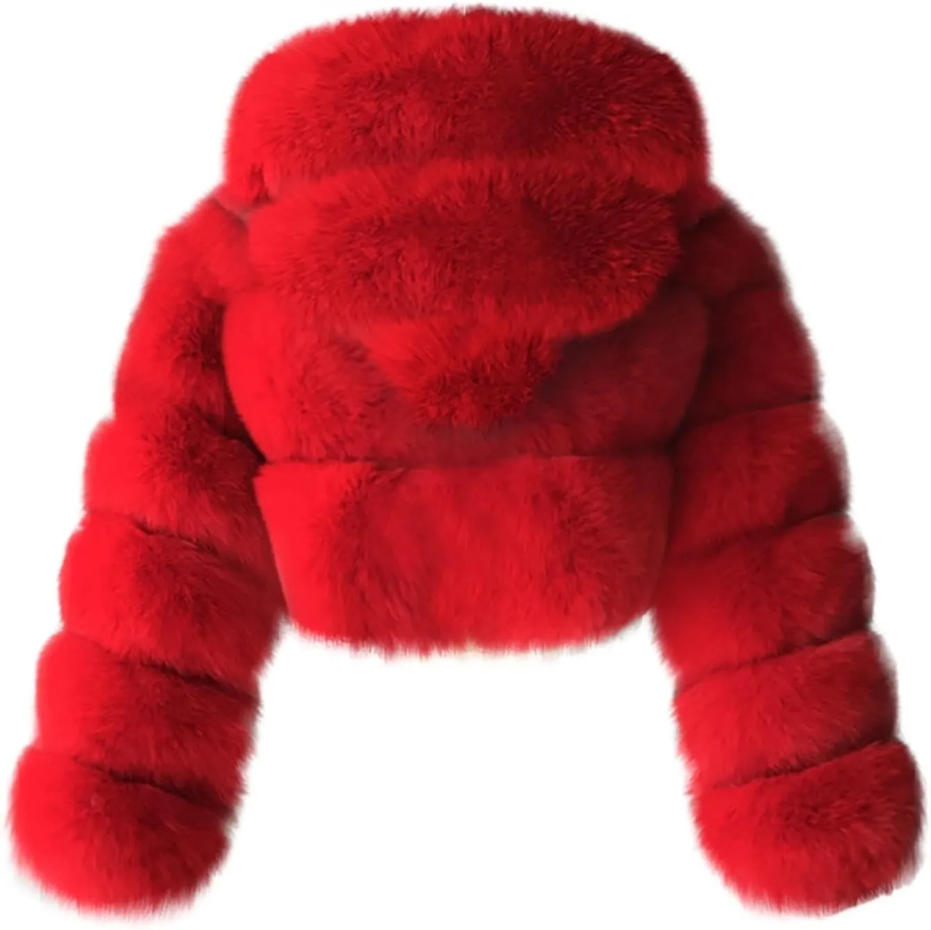 LCMTWX Women Fluffy Faux Fur Coat Women Long Jacket Faux Sleeve Short Warm Women's Coat Fluffy Short Coat Outerwear Pink