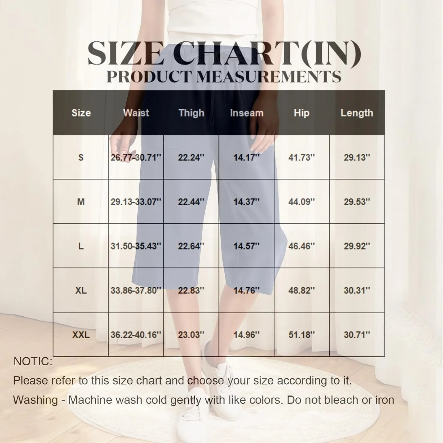 Linen Capri Pants for Women 2025 Casual Summer Capris Drawstring High Waist Pants Wide Leg Cropped Trousers w/Pockets