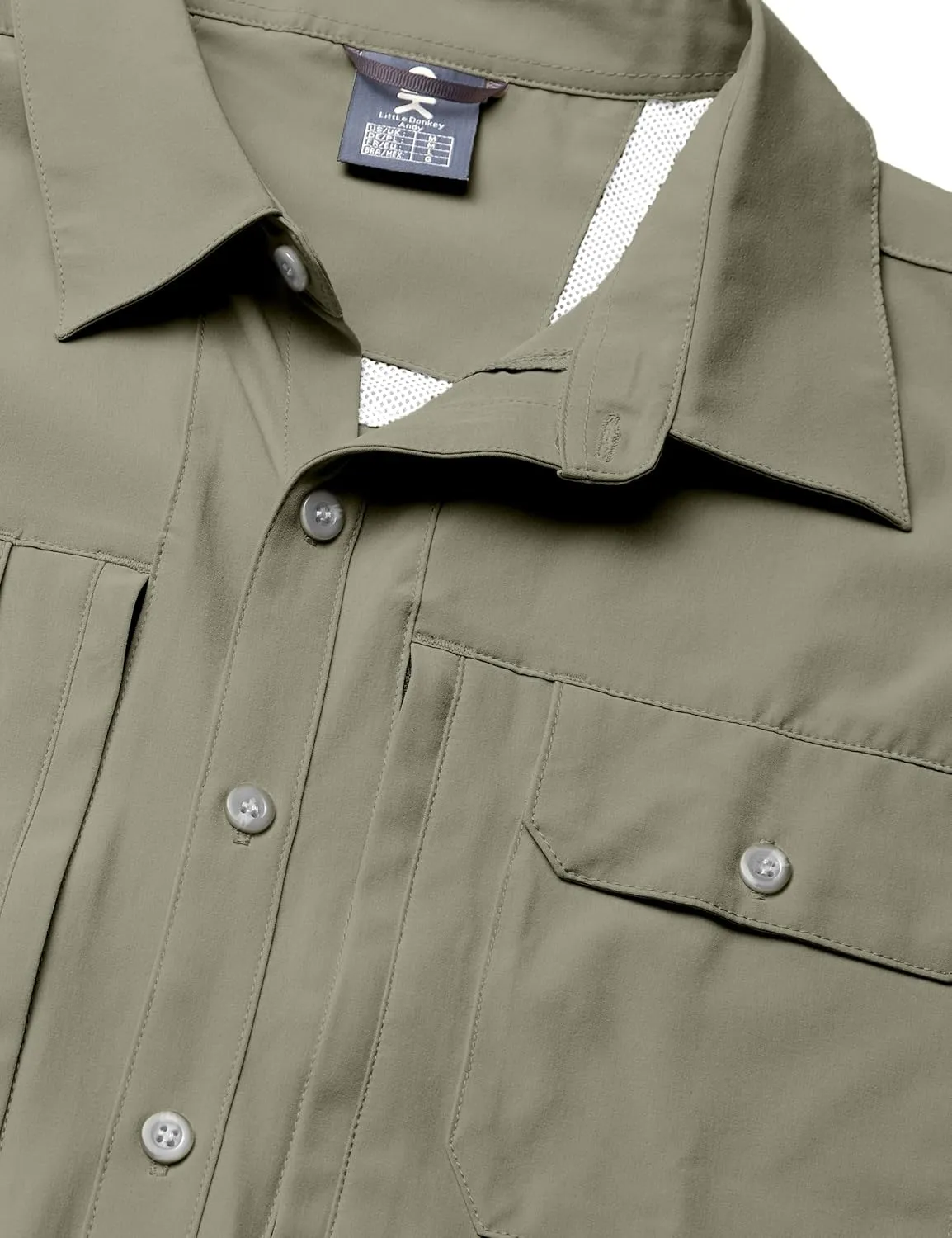 Little Donkey Andy Men's Lightweight Short Sleeve Shirt Quick Dry Stretch Shirt for Hiking Travel, UPF50