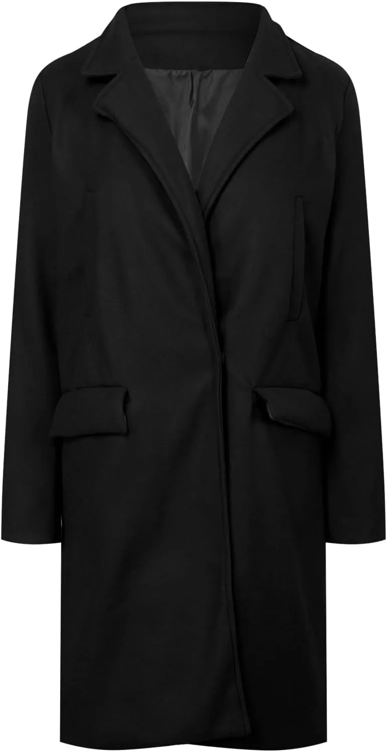 Long Winter Coats for Women Double Breasted Blazerr Trench Coats Lapel Workout Jacket Womens Fall Fashion Warm