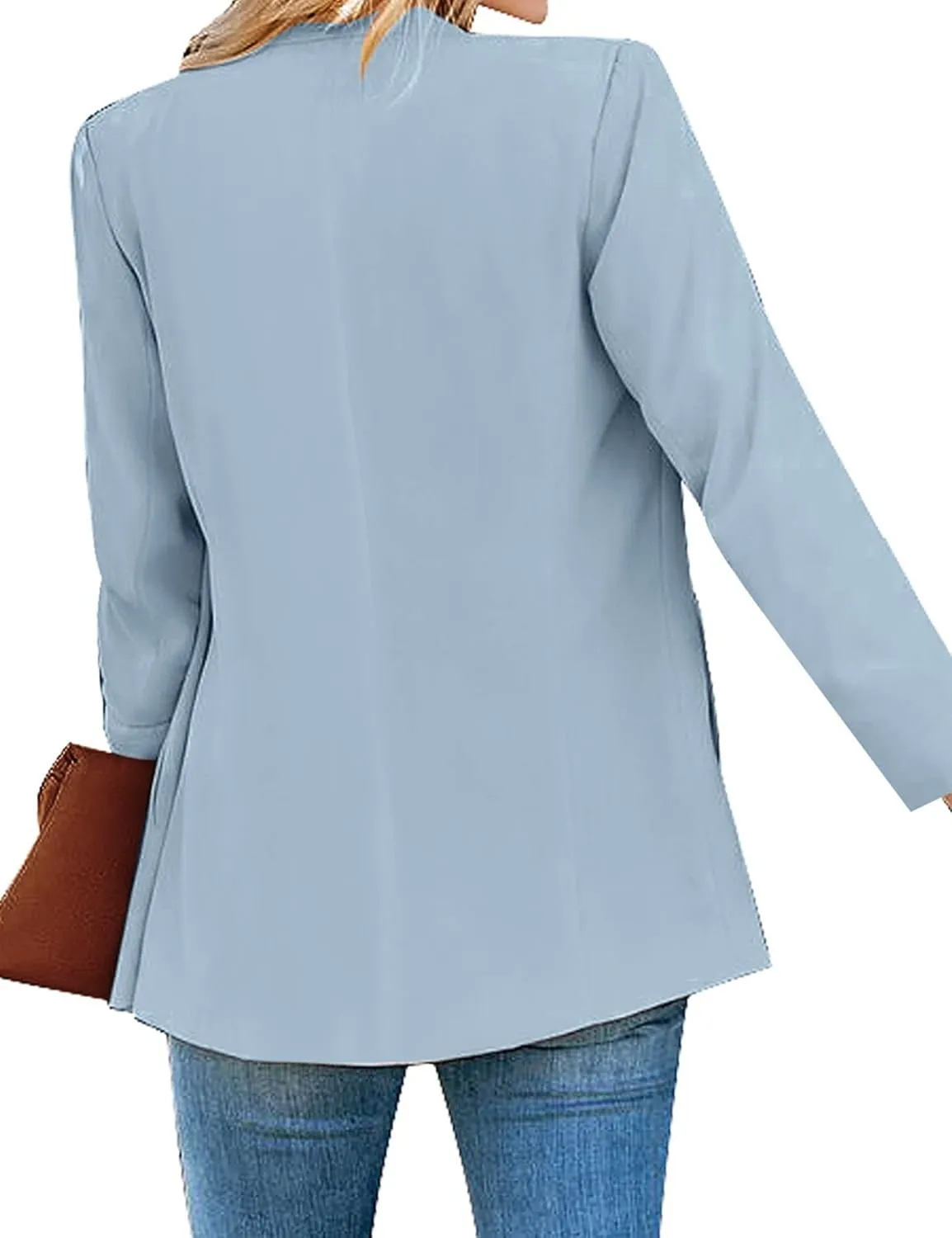 luvamia Women's Casual Long Sleeve Lapel Button Slim Work Office Blazer Jacket