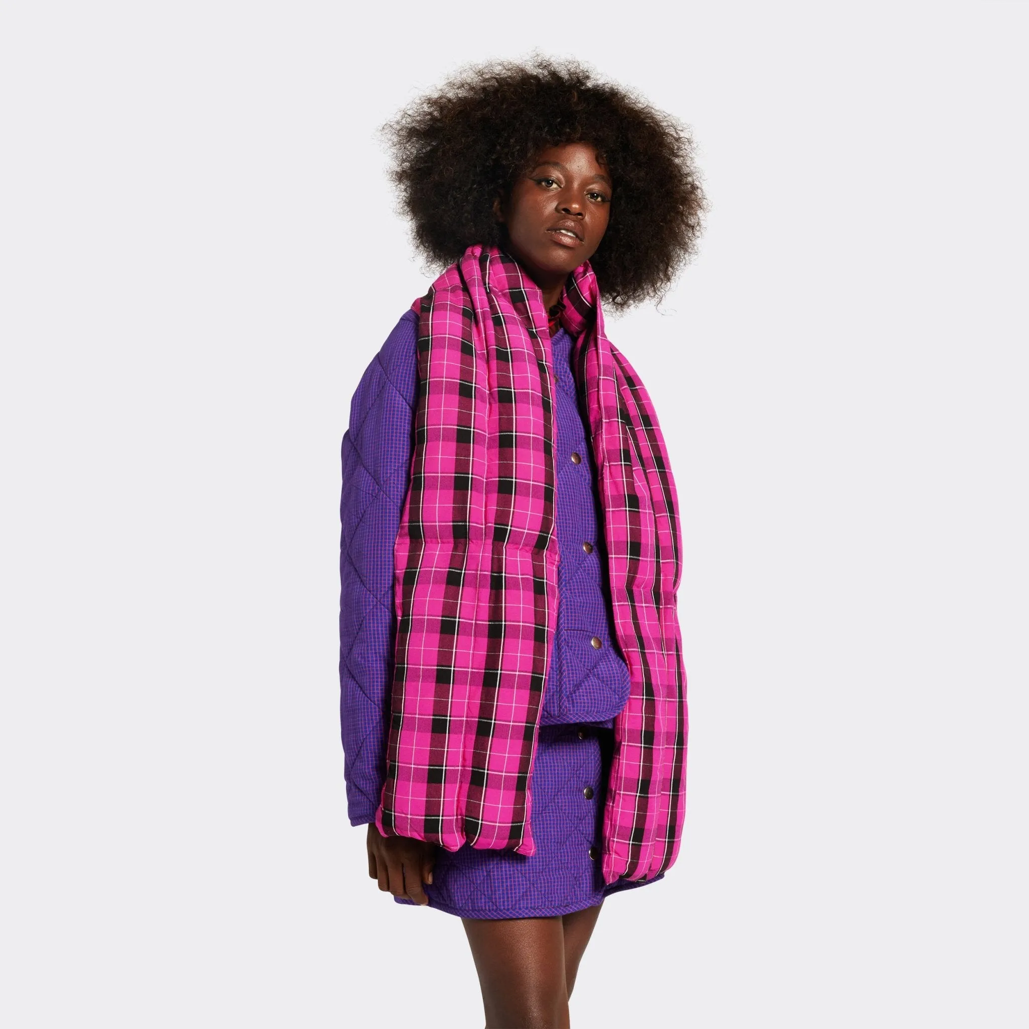 Maasai Puff Scarf - Pink