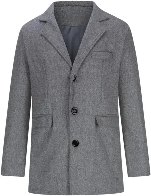 Man's Single Breasted Trench Coat Oversized Casual windbreaker Lapel Long Jacket Overcoat Long Sleeve Pea Coats