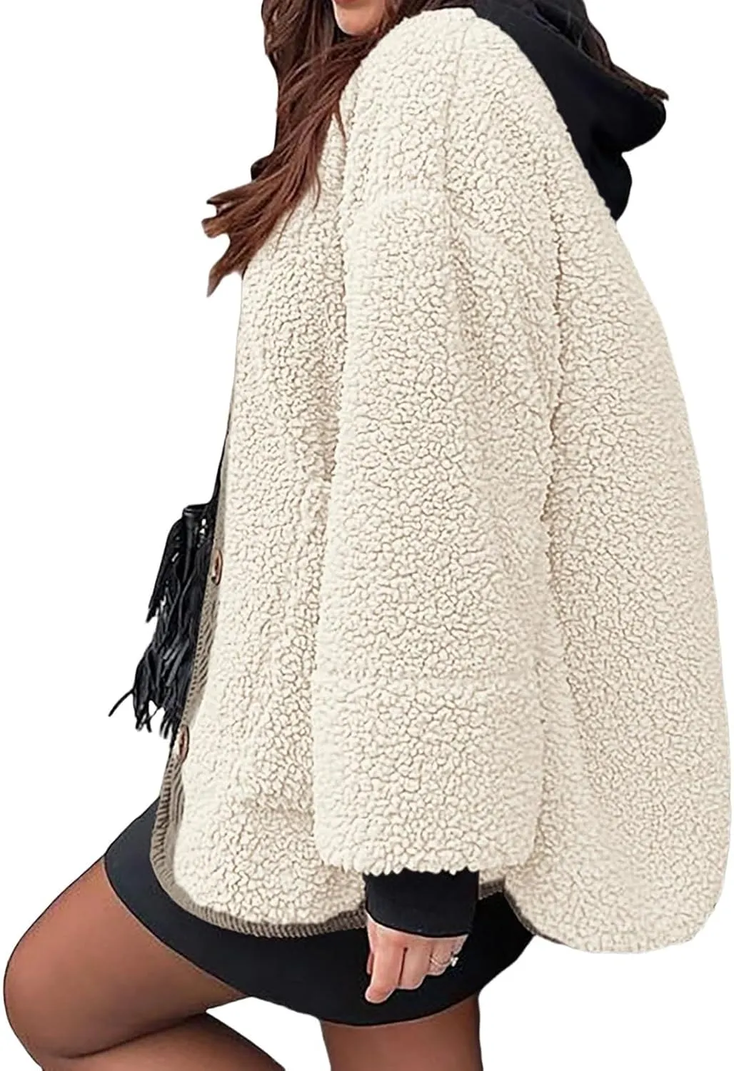 Maxi Down Parka Puffer Coat Long Sleeve Button Up Fuzzy Lined Outerwear Fall Casual Winter Womens Puffer Coat with