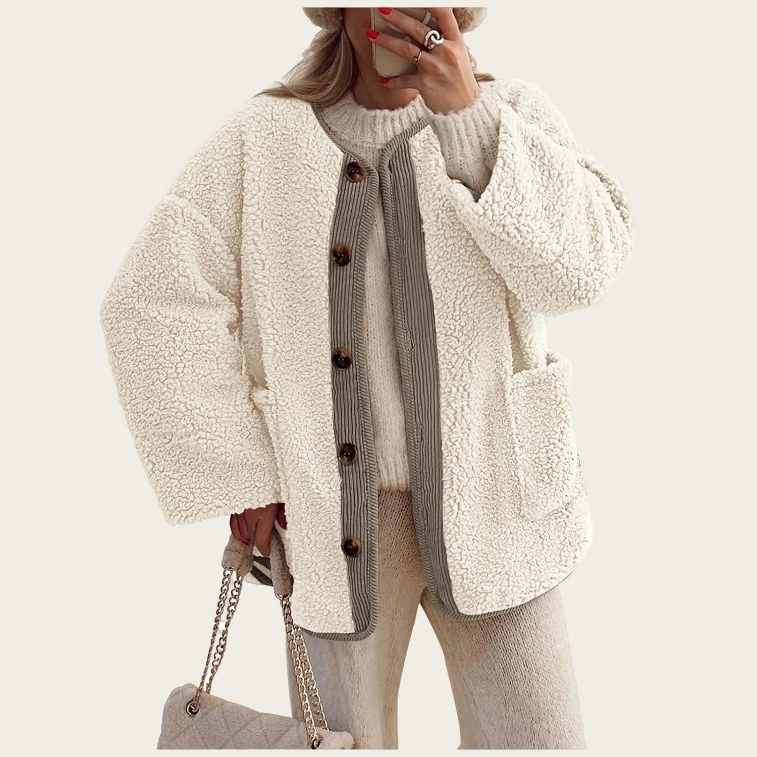 Maxi Down Parka Puffer Coat Long Sleeve Button Up Fuzzy Lined Outerwear Fall Casual Winter Womens Puffer Coat with