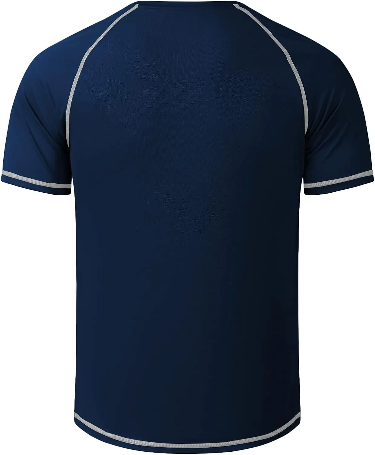 Mens Big and Tall Swim Shirt Sun Protection UPF 50  Rash Guard Quick Dry T-Shirt