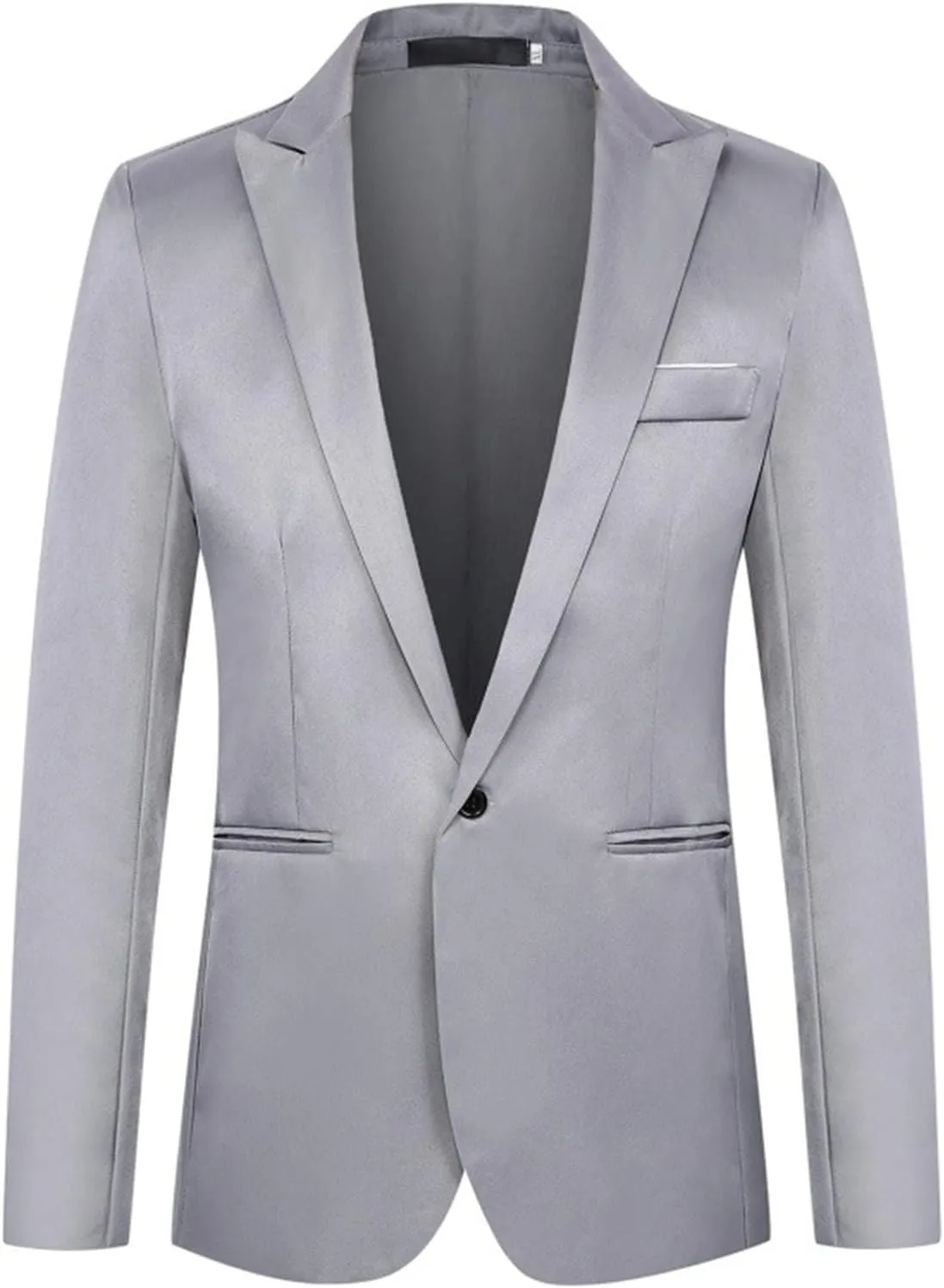 Men's Casual Blazer One Button Sport Coat, Lightweight Suit Blazer Jacket, Party Banquet Fashion Tuxedo Coat