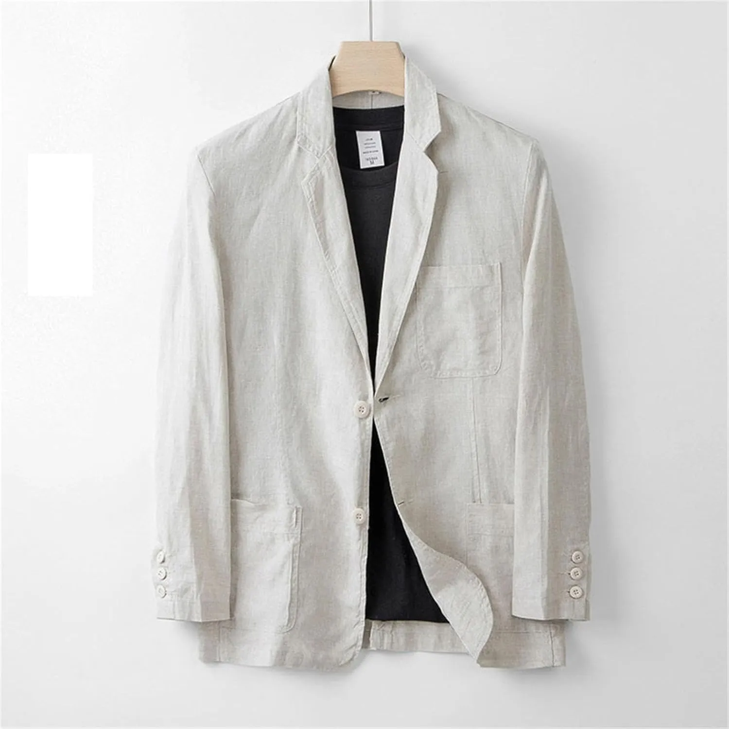 Mens Casual Linen Blazer Lightweight Button Down Business Suit Jacket Fall Winter Casual Sport Coats