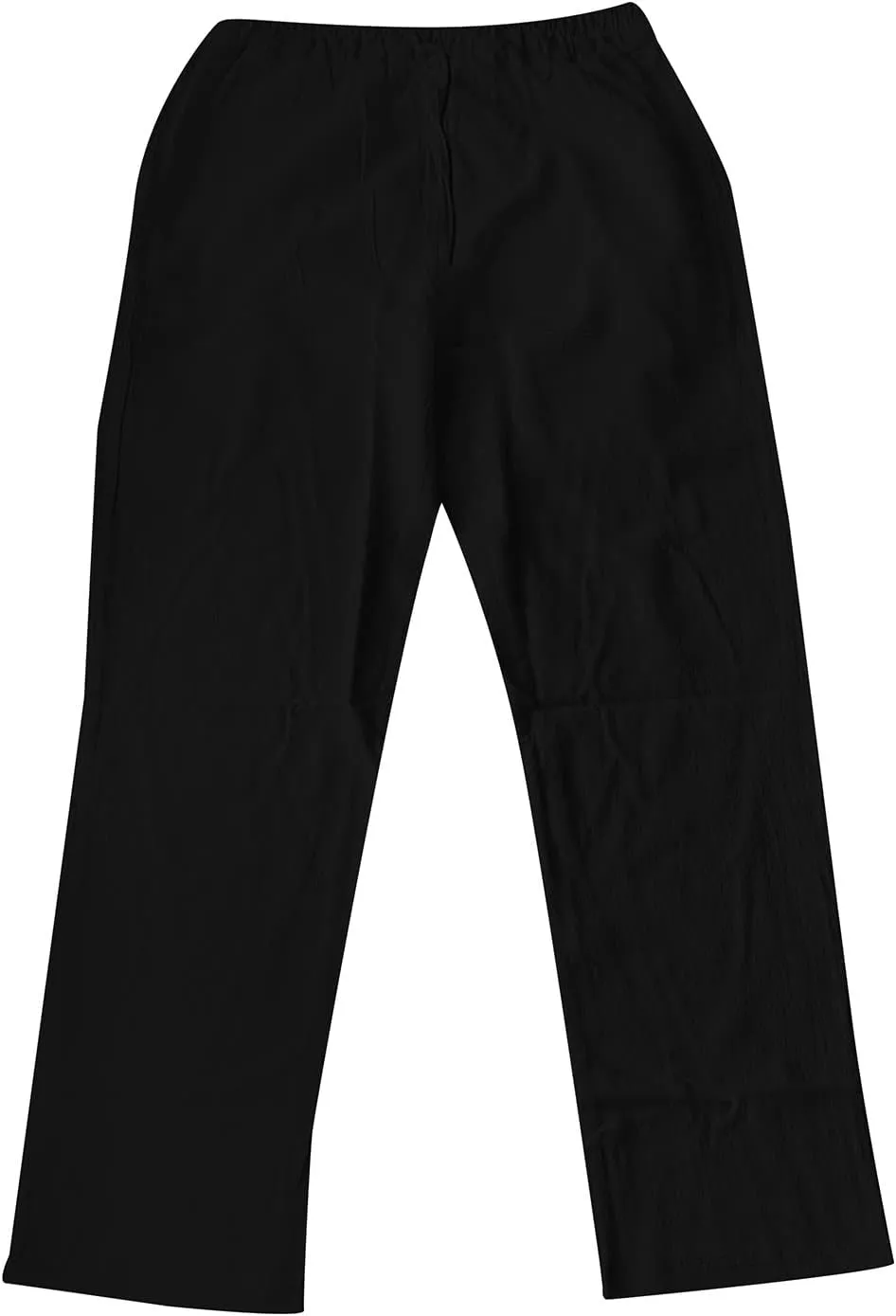 Men's Casual Linen Pants Drawstring Elastic Waist Summer Yoga Beach Pants Lightweight Loose Trousers