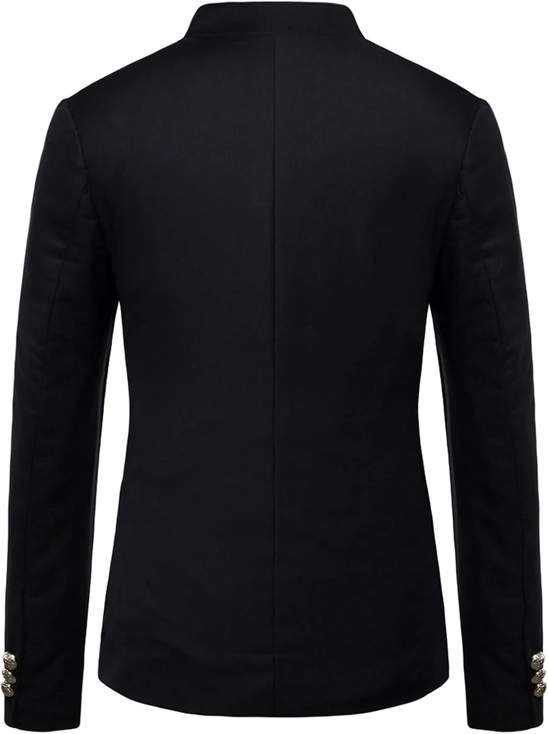 Mens Casual Suit Blazer Jackets Stand Mandarin Collar Lightweight Sport Coats Long Sleeve Button Down Business Coat
