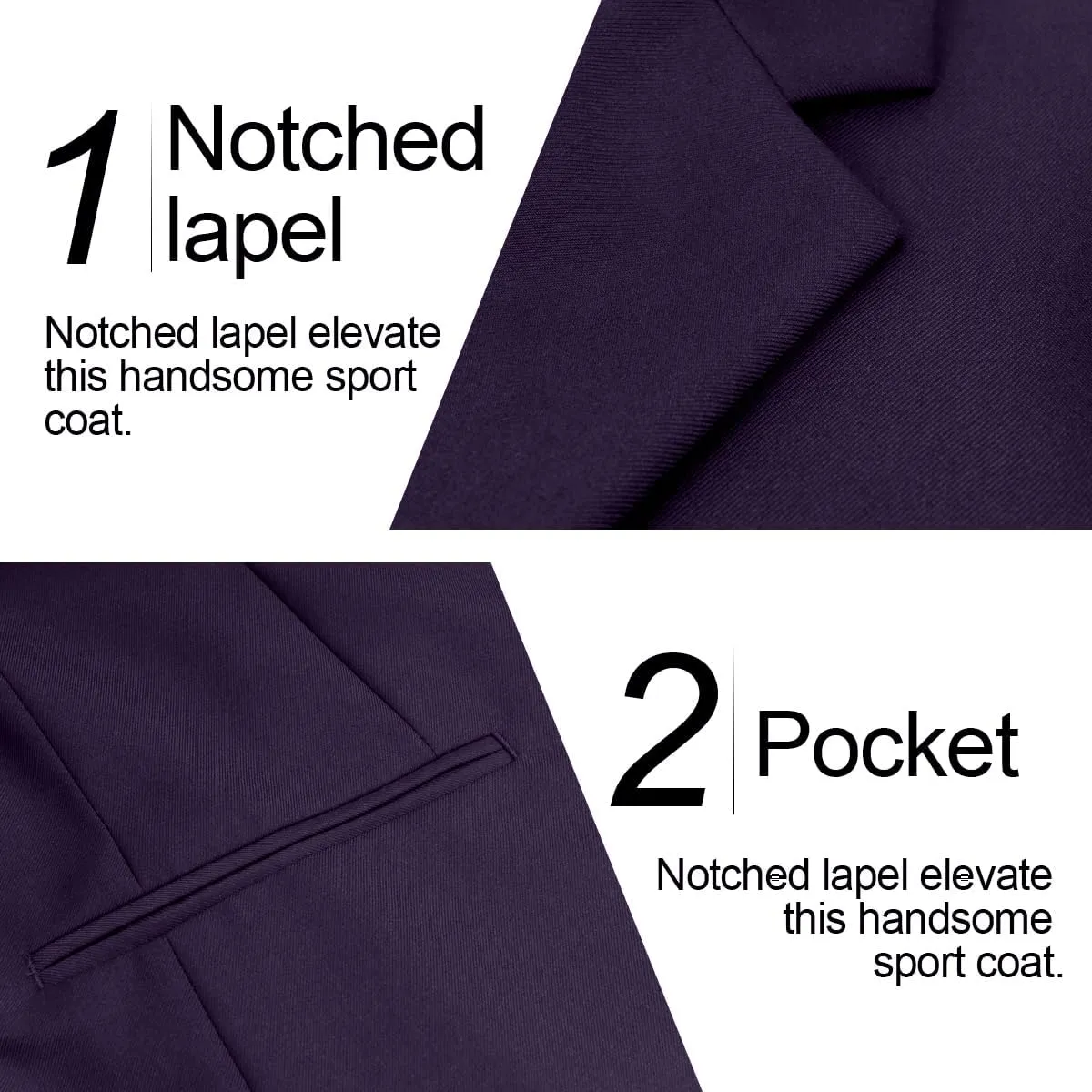 Men's Causal Blazer Slim Fit Suit Jacket for Men Two Button Sports Coats Wedding Prom Party