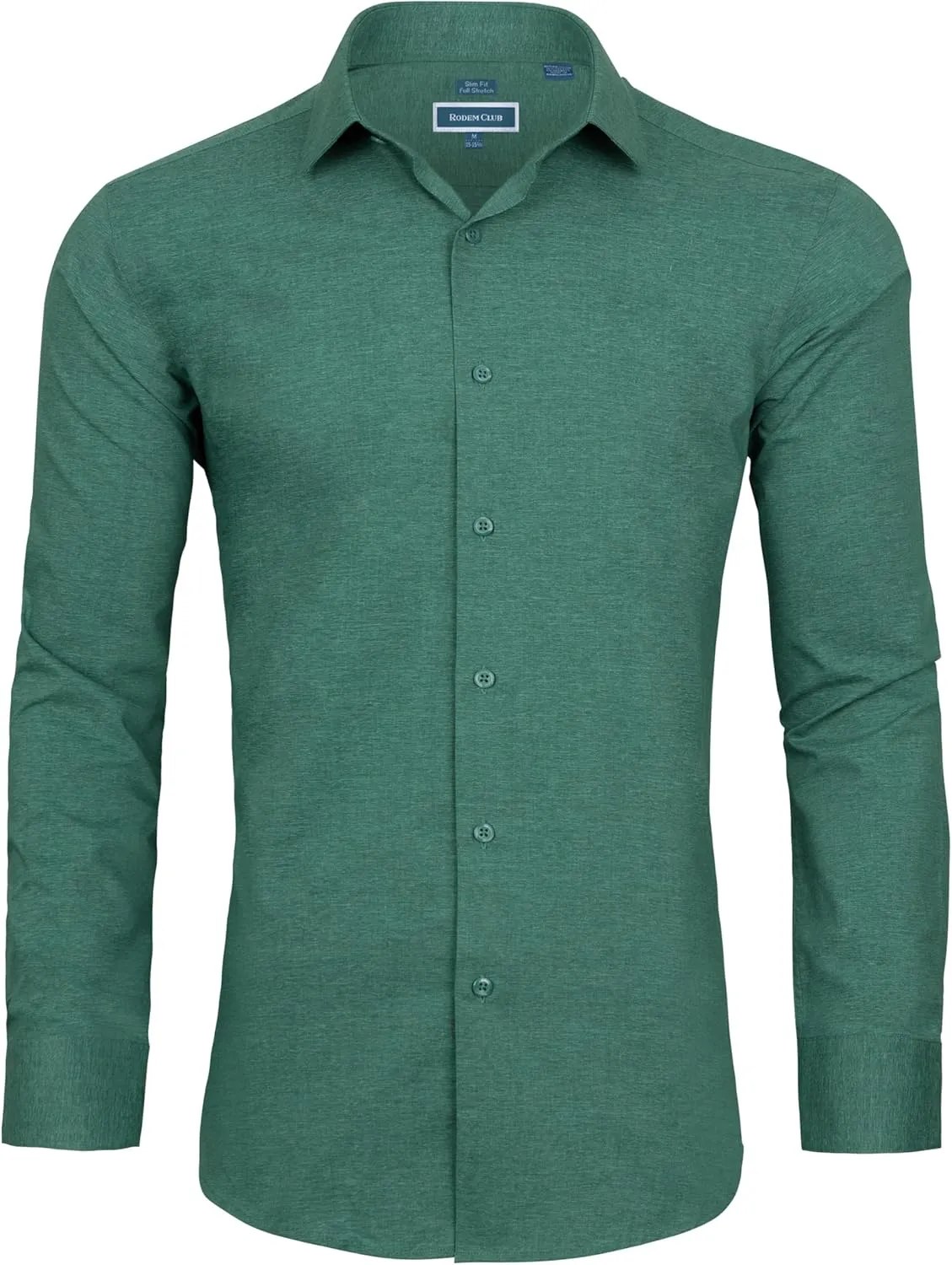 Men's Dress Shirt Long Sleeve Stretch Wrinkle-Resistant Formal Shirt Business Casual Heather Button Down Shirts