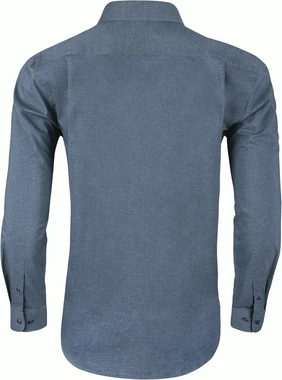 Men's Dress Shirt Long Sleeve Stretch Wrinkle-Resistant Formal Shirt Business Casual Heather Button Down Shirts
