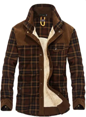Mens Flannel Shirt Men's Button Down Regular Fit Long Sleeve Plaid Flannel Casual Shirts Men's Cotton Flannel Shirt Tops