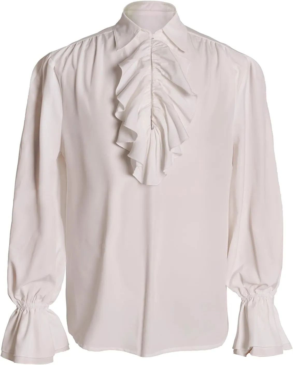 Men's Pirate Shirt Victorian Vampire Renaissance Costume Medieval Top Halloween Costume