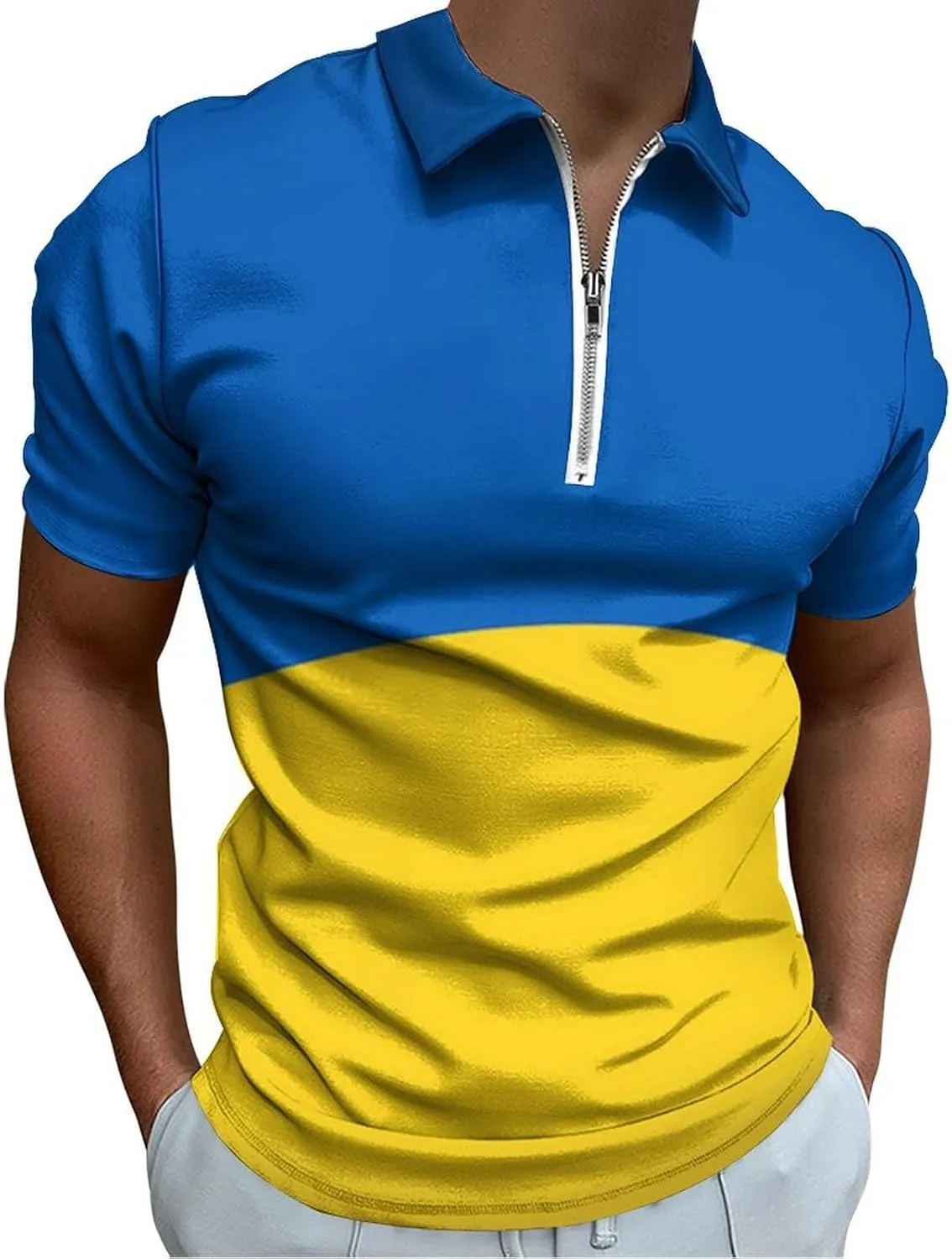 Mens Polo Shirts Short Sleeve Moisture Wicking Golf Polo Athletic Collared Shirt Tennis T-Shirt Tops