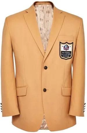 Mens Pro Football Hall of Fame Gold Blazer  Classic Tailored Jacket
