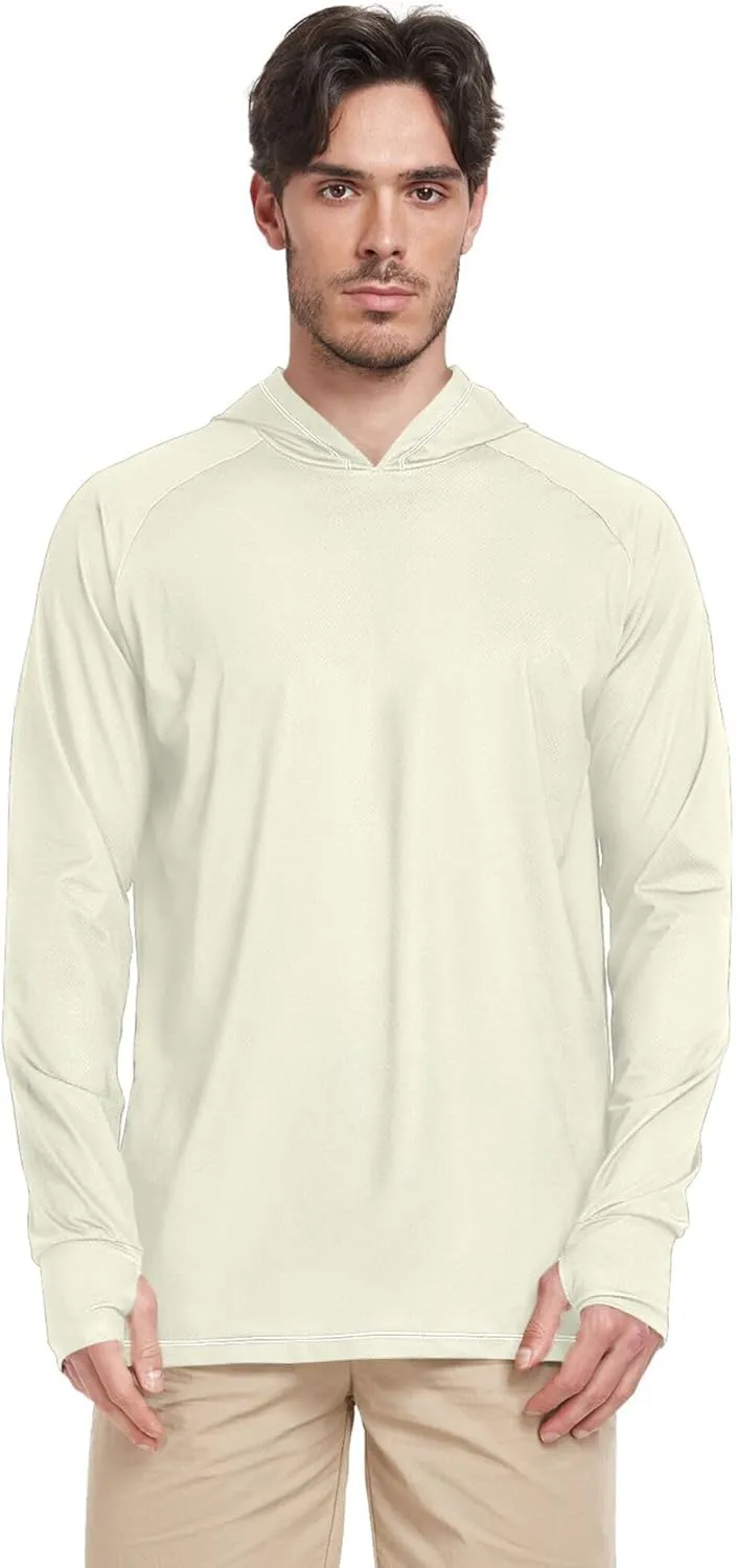 Mens Sun Shirts Protection Long Sleeve Fishing Shirt UPF 50  Lightweight Rash Guard for Men Swim Shirt