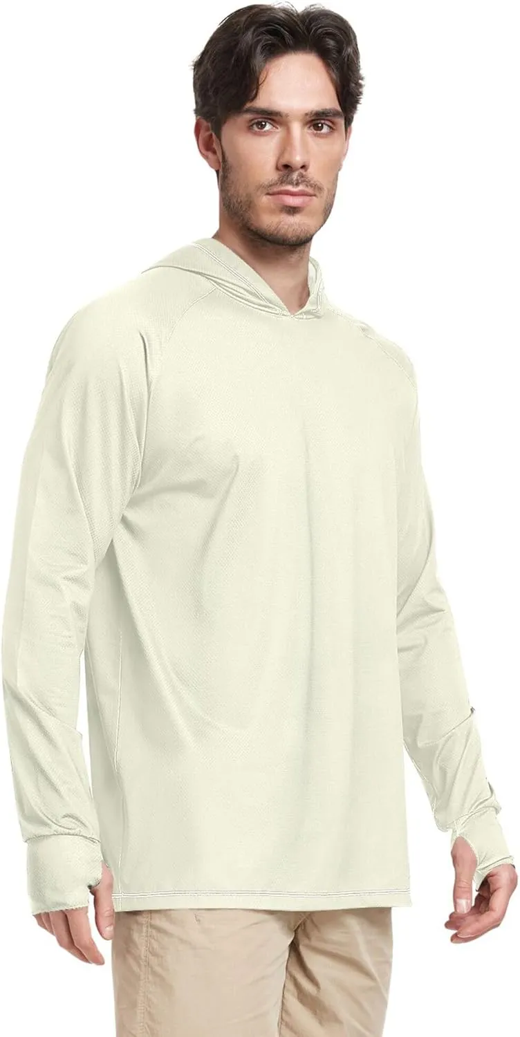 Mens Sun Shirts Protection Long Sleeve Fishing Shirt UPF 50  Lightweight Rash Guard for Men Swim Shirt