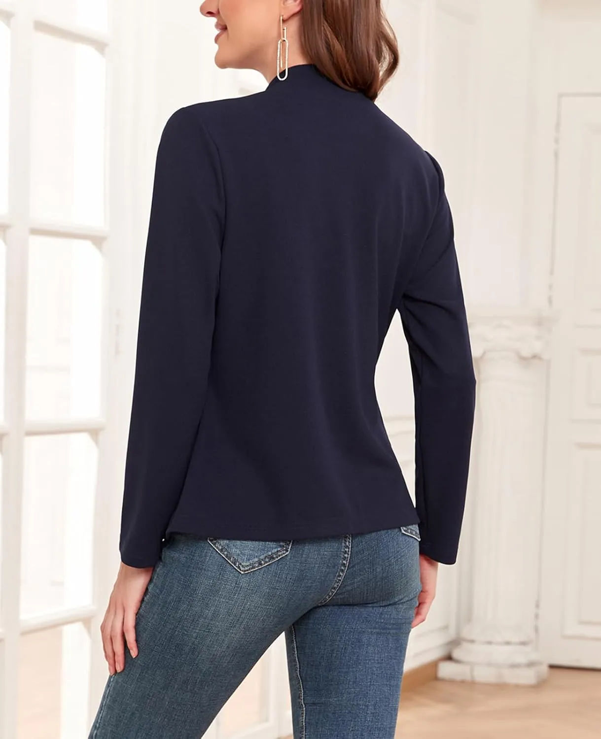 MINTLIMIT Women's Casual Blazer Long Sleeve Open Front Business Work Office Blazer Jacket with Pockets 2025