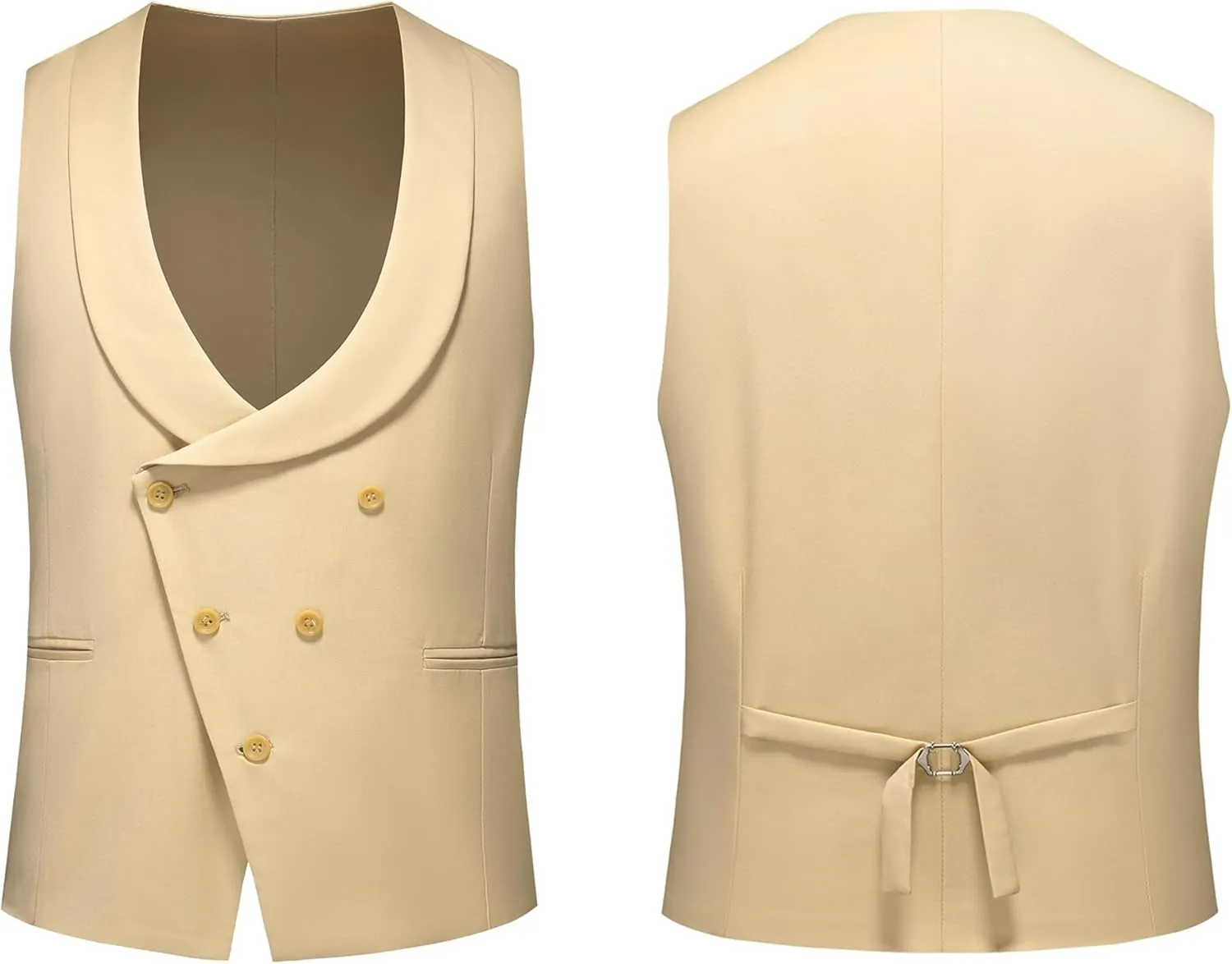 MOGU Mens 3 Piece Suits Slim Fit Tuxedo Suit Set Blazer Vest Pants for Wedding