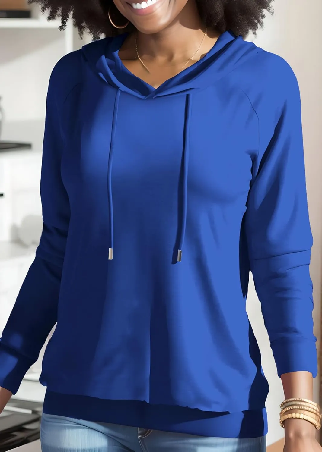 Nimsruc Hoodies For Women Pullover Casual Long Sleeve Oversized Sweatshirts