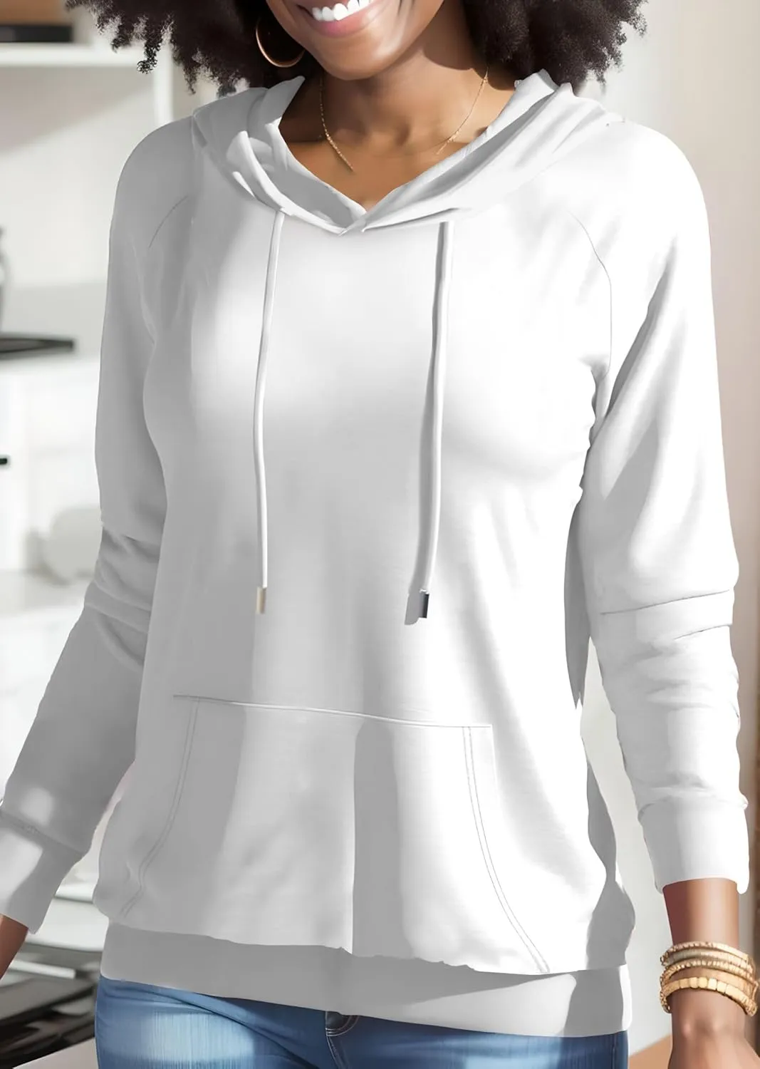 Nimsruc Hoodies For Women Pullover Casual Long Sleeve Oversized Sweatshirts