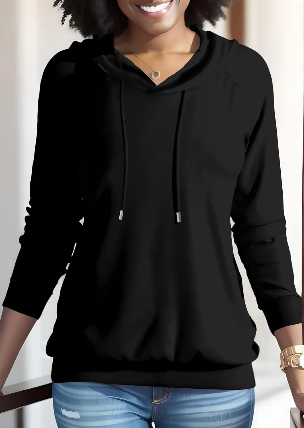 Nimsruc Hoodies For Women Pullover Casual Long Sleeve Oversized Sweatshirts
