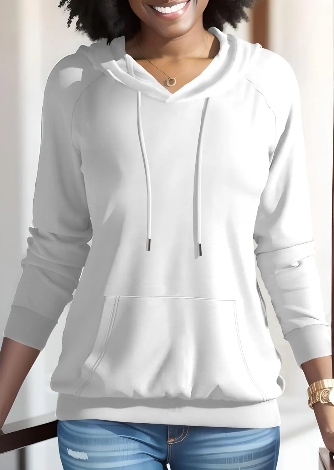 Nimsruc Hoodies For Women Pullover Casual Long Sleeve Oversized Sweatshirts