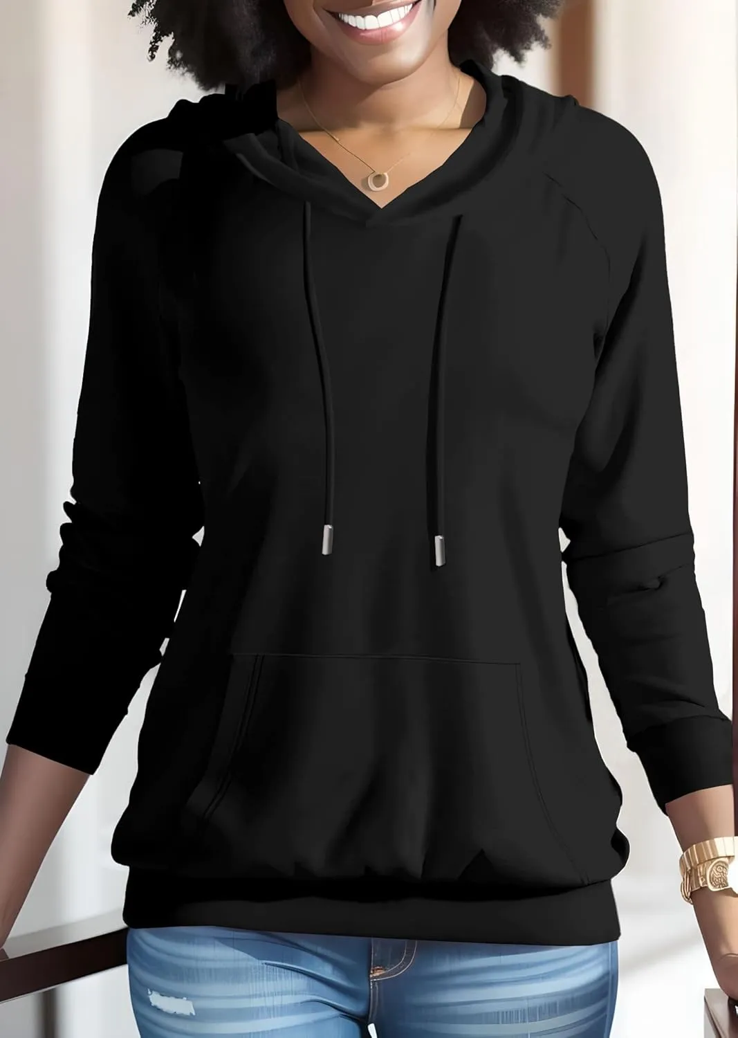 Nimsruc Hoodies For Women Pullover Casual Long Sleeve Oversized Sweatshirts