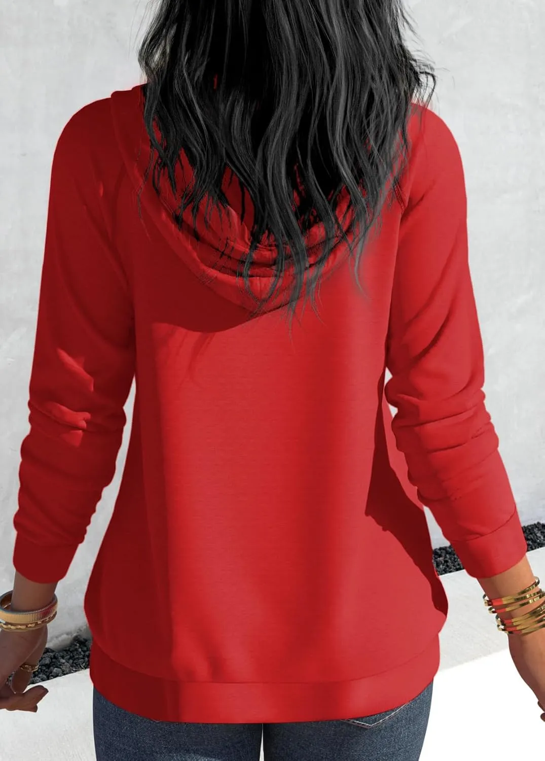 Nimsruc Hoodies For Women Pullover Casual Long Sleeve Oversized Sweatshirts