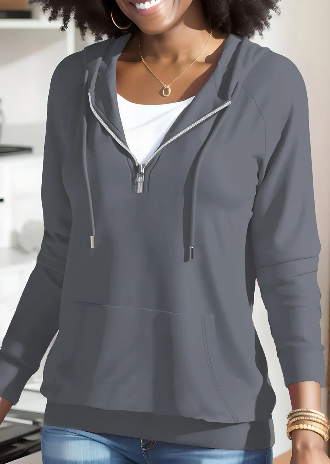 Nimsruc Hoodies For Women Pullover Long Sleeve Casual Oversized Sweatshirts