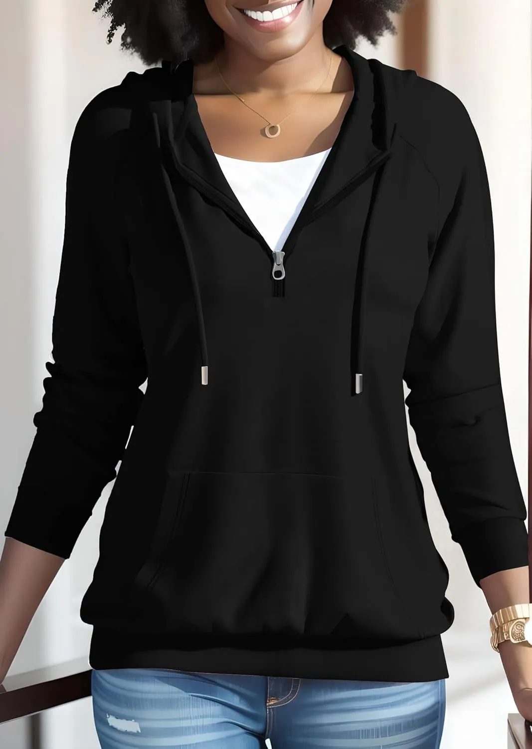 Nimsruc Hoodies For Women Pullover Long Sleeve Casual Oversized Sweatshirts
