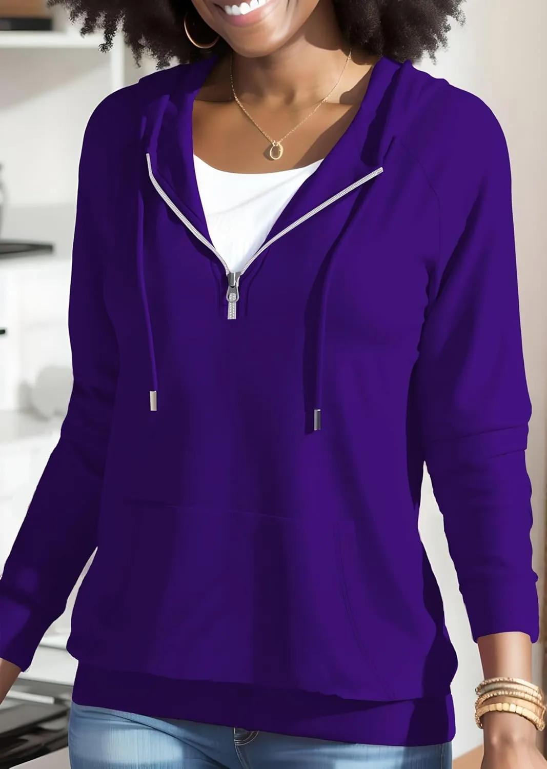 Nimsruc Hoodies For Women Pullover Long Sleeve Casual Oversized Sweatshirts
