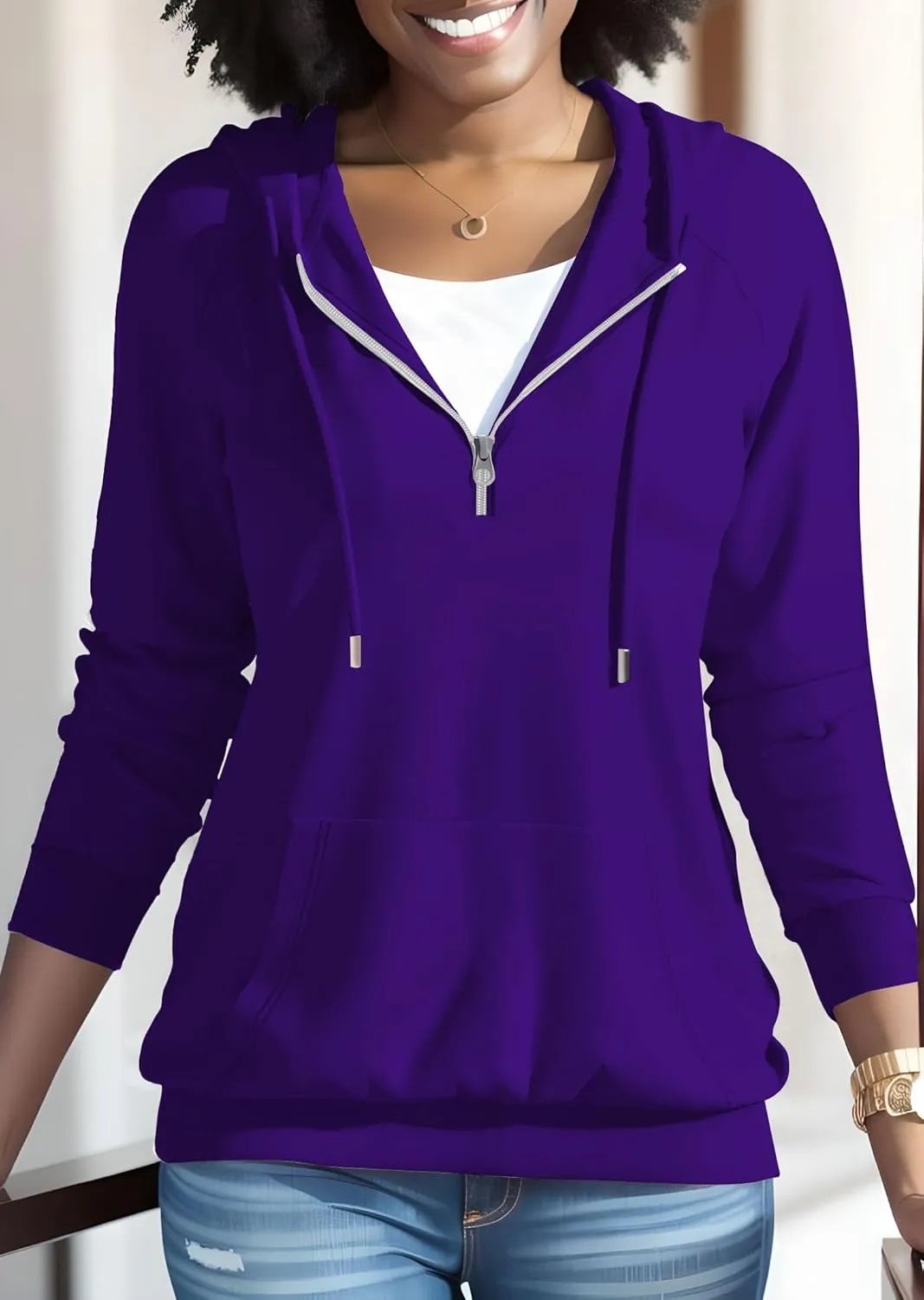 Nimsruc Hoodies For Women Pullover Long Sleeve Casual Oversized Sweatshirts