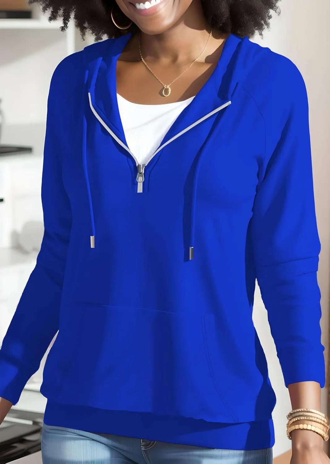Nimsruc Hoodies For Women Pullover Long Sleeve Casual Oversized Sweatshirts