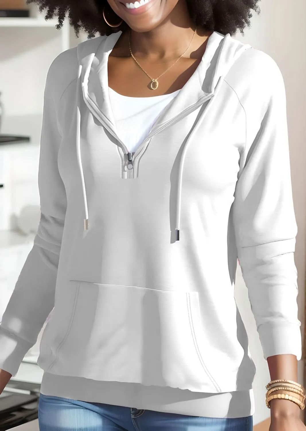 Nimsruc Hoodies For Women Pullover Long Sleeve Casual Oversized Sweatshirts