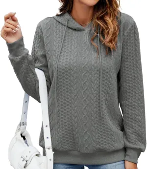 Nimsruc Hoodies For Women Pullover Long Sleeve Oversized Sweatshirts Casual